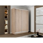 Шкаф-купе Экспресс, сонома, серебряный профиль, 1200х450х2200