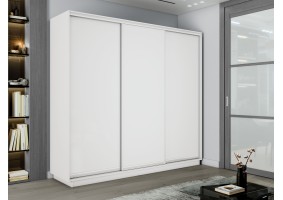 Шкаф-купе Экспресс, белый снег, серебряный профиль, 1800х450х2200