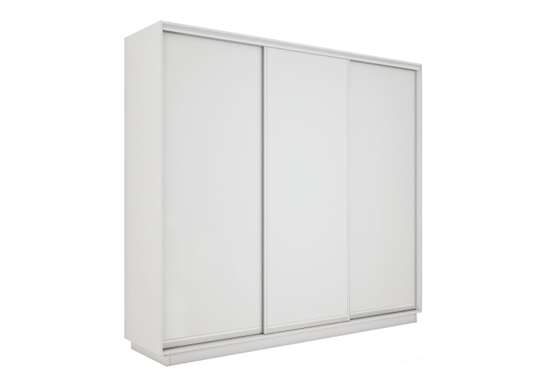 Шкаф-купе Экспресс, белый снег, серебряный профиль, 1800х450х2200