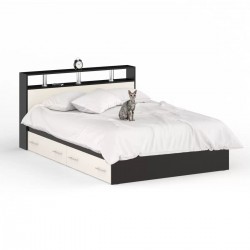 Кровать с ящиками 1400 Камелия ( Венге / Дуб Лоредо )