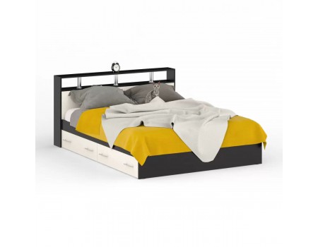 Кровать с ящиками 1800 Камелия, цвет: Венге / Дуб Лоредо