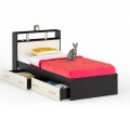Кровать с ящиками 900 Камелия, цвет: Венге / Дуб Лоредо