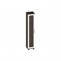 Шкаф ШК-5067, цвет: Гикори Джексон тёмный - фасад Белый Бриллиант глянцевый (ГТ-БГ)