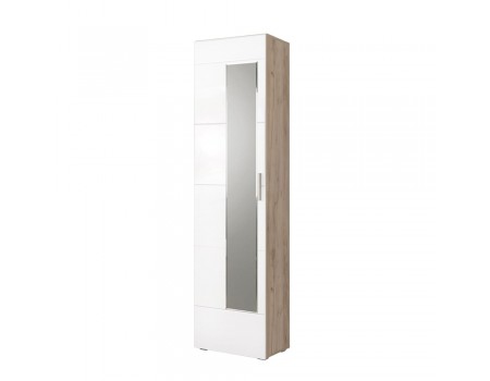 Шкаф для одежды Лайн мцн 08.122, цвет: Дуб Серый CRAFT / Белый глянец