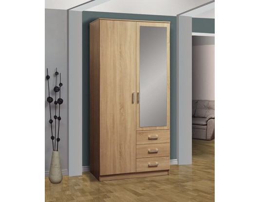 Шкаф для одежды Фриз 06.290 с зеркалом, цвет: Дуб Сонома