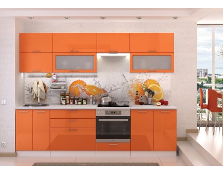 Кухня Ксения - композиция 6, цвет: Оранж