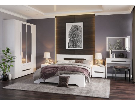 Спальня Валенсия - композиция 2, цвет: Дуб Анкор
