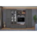 Гостиная Карина 13, гикори джексон тёмный / серый оникс