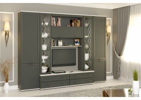 Гостиная Карина 18, снежный ясень / серый оникс