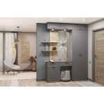 Прихожая Стелла 8, серый оникс / гикори джексон светлый