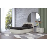 Кровать КР-4001 120х200, серый кашемир / кашемир матовый