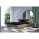 Кровать КР-4004 180х200, гикори джексон светлый / антрацит матовый