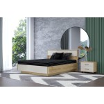 Кровать КР-4004 180х200, гикори джексон светлый / кашемир глянцевый