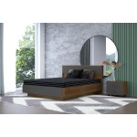 Кровать КР-4004 180х200, гикори джексон тёмный / антрацит матовый