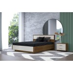 Кровать КР-4004 180х200, гикори джексон тёмный / кашемир глянцевый