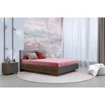 Кровать КР-4013 160х200, гикори джексон тёмный / антрацит матовый