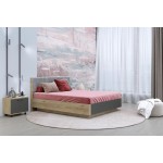 Кровать КР-4014 180х200, гикори джексон светлый / антрацит матовый