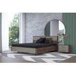 Кровать КР-5004 180х200, гикори джексон тёмный / латте матовый