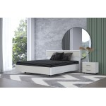 Кровать КР-5004 180х200, снежный ясень / кашемир матовый