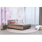 Кровать КР-5014 180х200, гикори джексон светлый / антрацит матовый