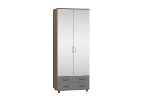Шкаф ШК-5007, гикори джексон тёмный / антрацит матовый