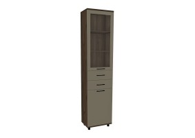 Шкаф ШК-5046, гикори джексон тёмный / латте матовый