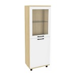 Шкаф, цвет ясень асахи, белый бриллиант глянцевый
