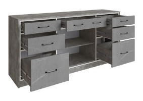 Комод Клео, ателье светлое / мрамор лайт