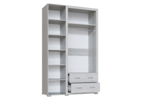 Шкаф Леньяна 1,35 с зеркалом левый, ясень анкор светлый