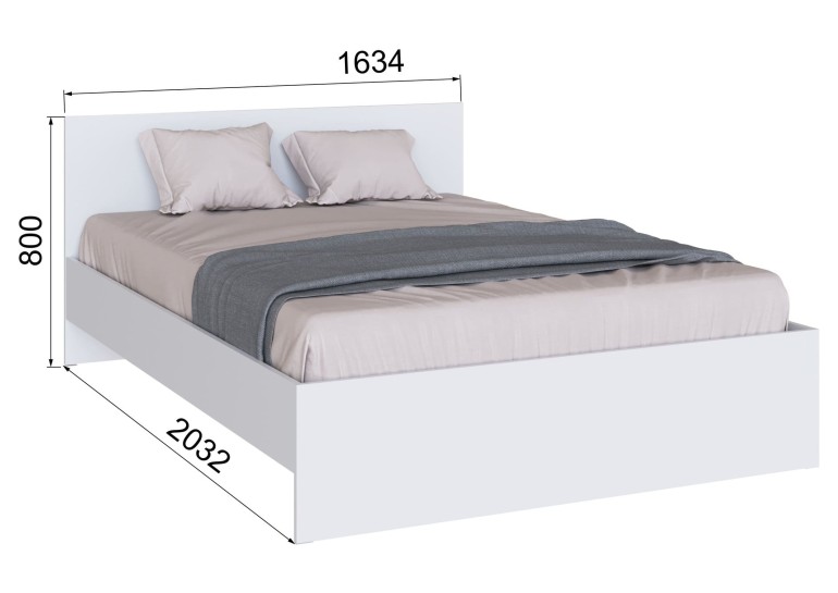 Кровать Мэнкс МСКР-1 160х200, белый