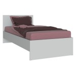 Кровать, цвет камень серый