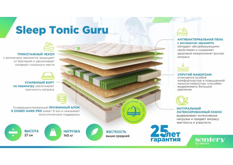Матрас Sleep Tonic Guru, 120х200