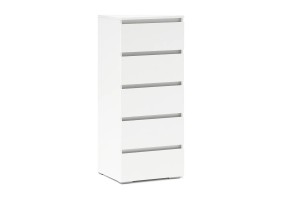 Комод 502 5 ящиков Хелен КМ-03, белый шагрень