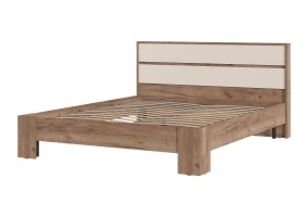 Кровать Хелен КР-03 160х200, дуб крафт табачный / кашемир