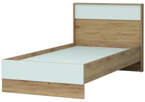 Кровать Ирис КР-01 90х200, дуб крафт золото / белый