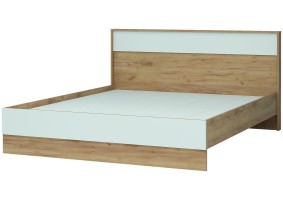 Кровать Ирис КР-03 160х200, дуб крафт золото / белый