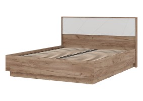 Кровать Орегон КР-02 160х200, дуб крафт табачный / белый супермат
