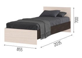 Кровать Басса КР-554 80х200, венге / дуб белфорт