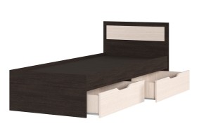 Кровать Гармония с ящиками КР-607 80х200, венге / дуб белфорт