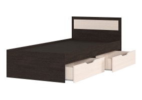 Кровать Гармония с ящиками КР-608 90х200, венге / дуб белфорт