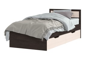 Кровать Гармония с ящиками КР-608 90х200, венге / дуб белфорт