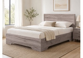 Кровать Алисия 140х200, дуб крафт серый
