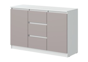Комод Соната 4 1200, белый текстурный / кашемир