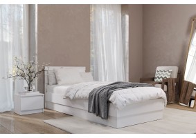Кровать Соната 90х200, белый текстурный