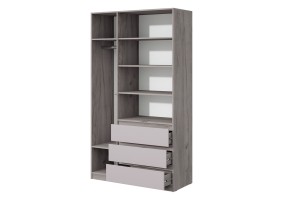 Шкаф Соната 2 1200, дуб крафт серый / кашемир