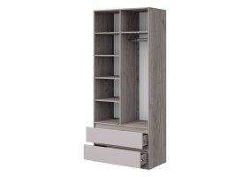 Шкаф Соната 3 900, дуб крафт серый / кашемир