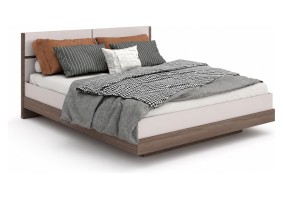 Кровать Ника 160х200, шимо тёмный / кашемир