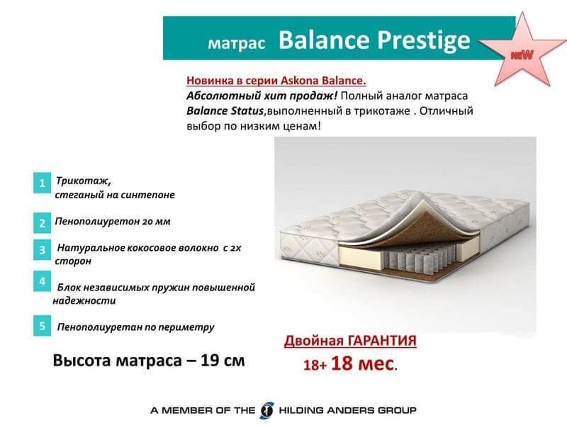 Матрас Balance PRESTIGE (Престиж)